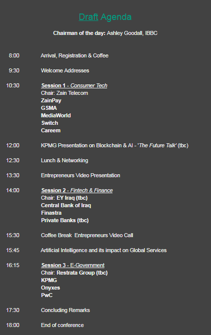 Iraq Business Forum, 9 April Draft-Agenda-for-Tech-Event-Webpage
